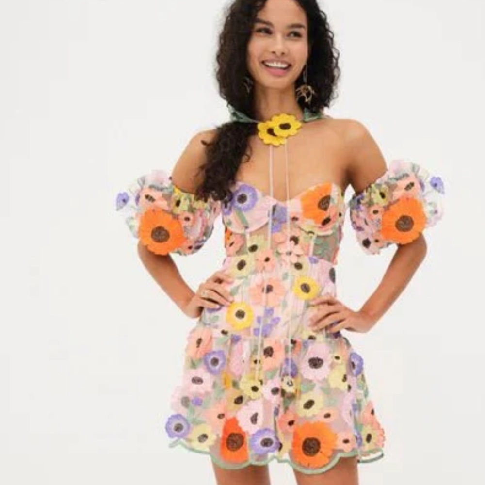 NWT For Love & Lemons Prato Mini Dress